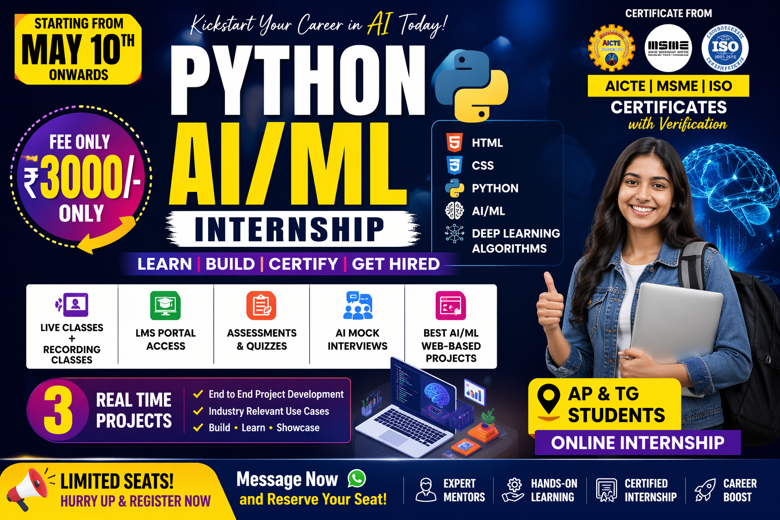 Python & AI/ML Deep Learning Internship Program